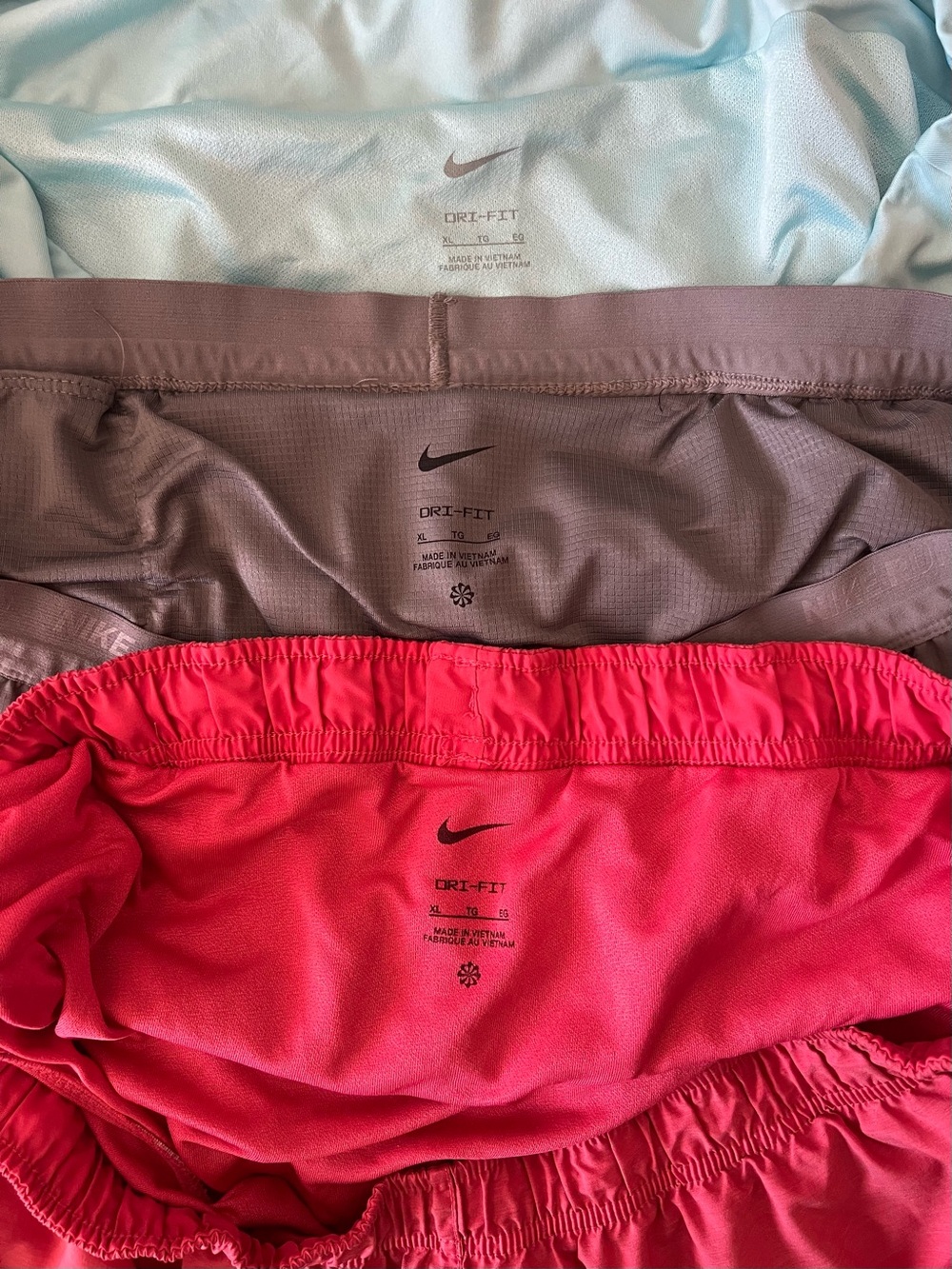 Nike Women's Running Shorts Trio - Coral, Gray, Mint - Picture 7 of 10